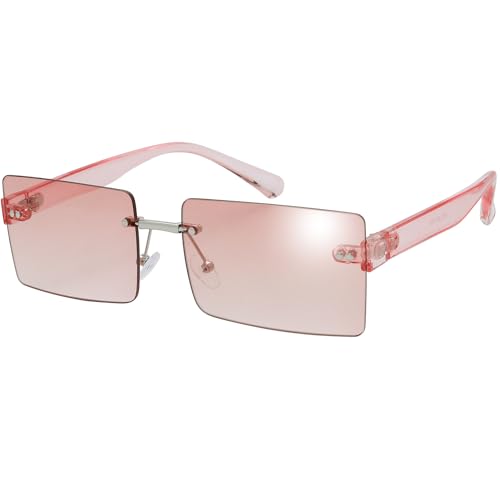 Image of The Fresh Minimalist Small Rectangular Sunglasses Clear Eyewear - Exquisite Packaging