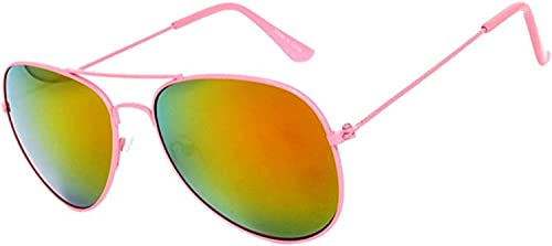 Image of OWL Classic Aviator Style Sunglasses Metal Frame Colored Lens UV 400 Unisex
