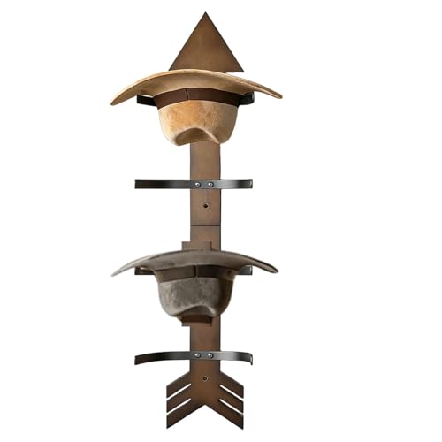Perchero De Pared Para Sombreros,Expositor Decorativo Almacenaje En Madera | Organizador De Pared Para Sombreros - para Boinas, Abrigos, Entrada, Vestidor, Dormitorio, Salón, Pasillo, Armario, Ropero