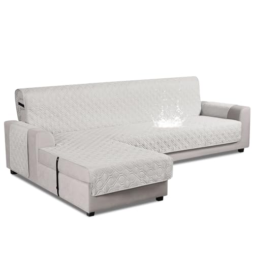 Image of VANSOFY Upgraded Sectional Couch Covers 100% Waterproof L Shaped Sofa Slipcover Reversible Chaise Lounge Cover for Sectional Sofa Furniture Protector Cover for Pets Dog Cat(Large, Off White)