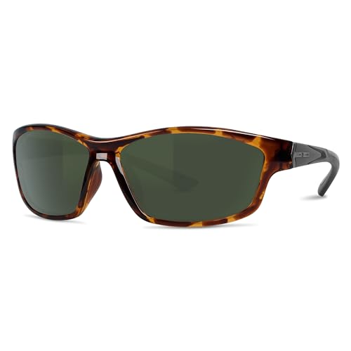 Image of BNUS Polarized Corning Glass Lens Sunglasses for Men Fishing & Driving | Durable scratch-resistant lenses, matte no-paint frame, wrap-around, great for running, cycling & all-day wear
