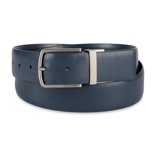 Image of Calvin Klein Men's Reversible Leather Belt - 2‑in‑1 Versatile Modern Style