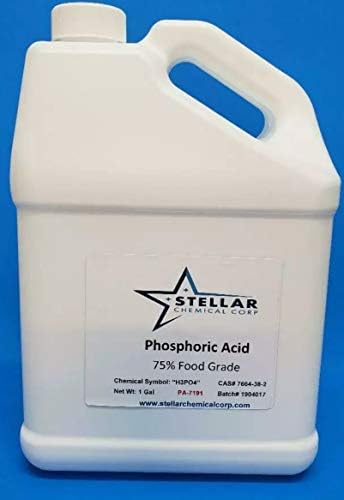 Generic Phosphoric Acid 75% Food Grade, 1 Gallon ~ Industrial Applications ~ Stellar Chemical Corp