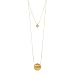 Produktbild DANSK Smykkekunst Edge Round 2-in-1 Necklace Kette Gold Plating