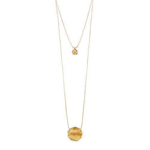 Preisvergleich Produktbild DANSK Smykkekunst Edge Round 2-in-1 Necklace Kette Gold Plating