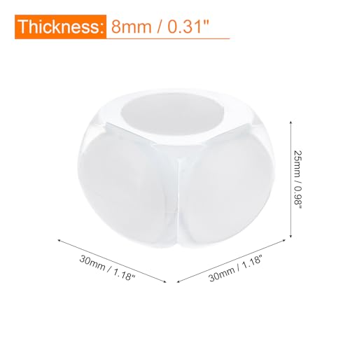 Image of uxcell Corner Protectors, 24Pcs 30x30x25mm - Proof Corners and Edges Protectors Guards, Spherical Table Corner Bumper to Cover Furniture Corner (Transparent)