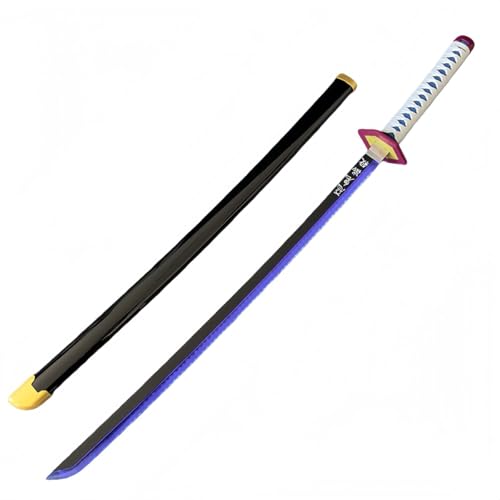 【Hymist】 鬼滅の刃光る武士刀 充電式レーザーソード設計で発光効果 鞘付きシミュレーションカタナで臨場感 UP コスプレ・ロールプレイングに最適 男の子へのギフトとして 光る武器 (冨岡 義勇)