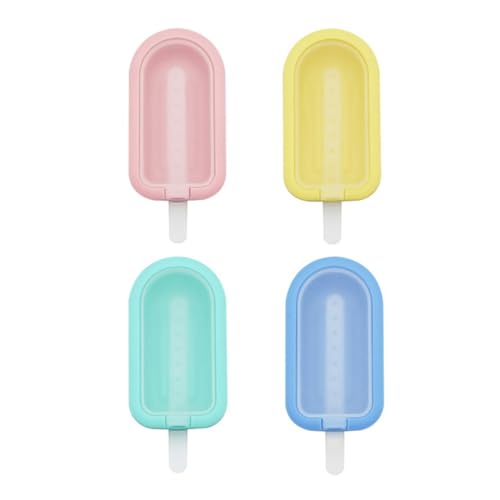 Paquete de 4 prácticos moldes de helado con palo de silicona para postres para fiestas y reuniones