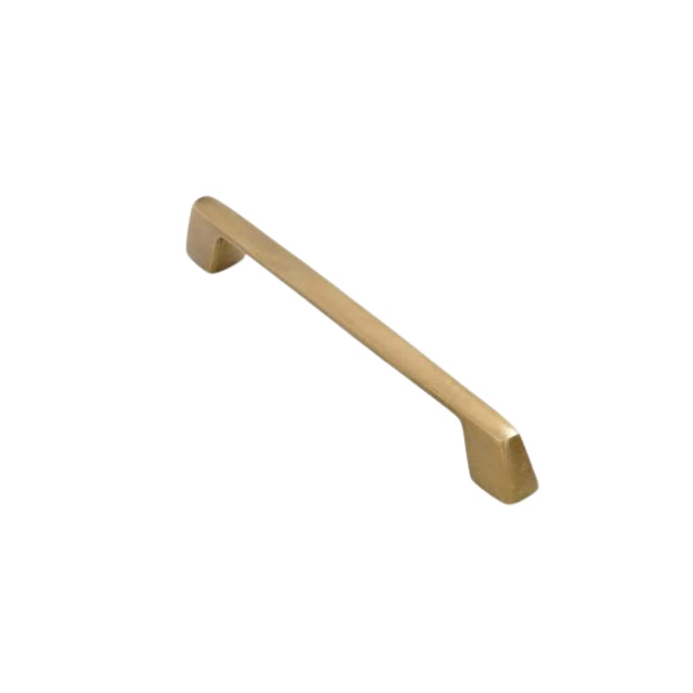 Foundryman Brass - Solid Kitchen Handle With Rounded Edge, Natural Finish, Easy Clean, 2 Sizes (7 Inch X 1)