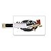 128G Unidades flash USB flash Hockey Forma de tarjeta de crédito bancaria Clave comercial U Disco de almacenamiento Memory Stick Cartoon Hockey Puck Bites and Breaks Hockey Stick Campeonato Juego Masc