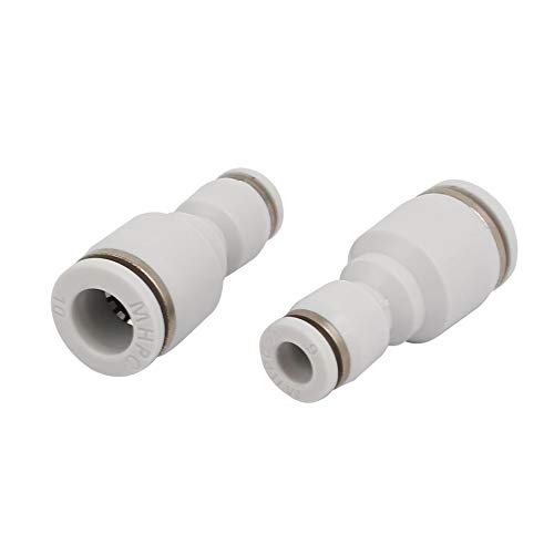 Quick Fitting 2 pcs 10mm to 6mm Push in Joint Straight Pneumatic Tubing Connector