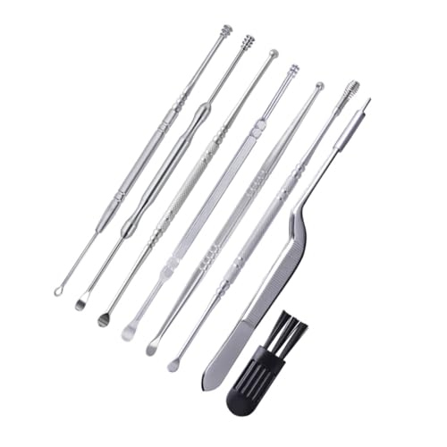 Anneome 7-in-1 Ear Set Remover Skidproof Handles Rustproof Stainless Steel for Home Travel