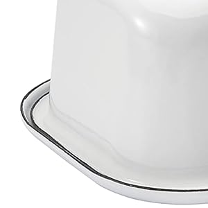 Suwimutenamelbutterdishwithlidfarmhousewhitebutterdishvintageblackrimenamelwarebuttercontainerwithcoverenameledsteelbutterkeeperbutterstickholderforcountertopkitchendecor Urban Country Home Decor Suwimut enamel butter dish with lid farmhouse white butter dish vintage black rim enamelware butter container with cover enameled steel butter keeper butter stick holder for countertop kitchen decor urban country home decor