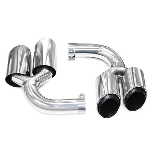 Embout d'échappement quad pour Cayenne 3.0 SUV 2018-up canule de silencieux en acier petrol silver