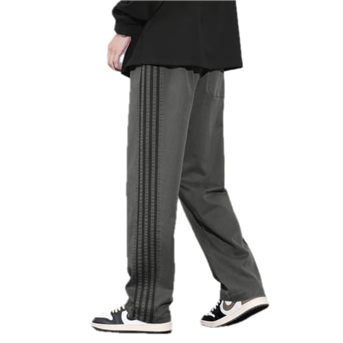 Jeans Pants Trouser Denim Japanese Retro Lyocell Striped Elements Floor Length Casual Men's Versatile Elastic Waisted3