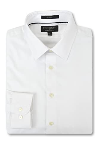 Banana Republic Mens 801207 Slim Fit Wrinkle Resistant Untucked B...