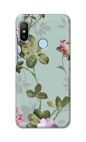 Image of Printed Hard Back Cover Case for Mi A2 Back Cover (Floral Painting) -702