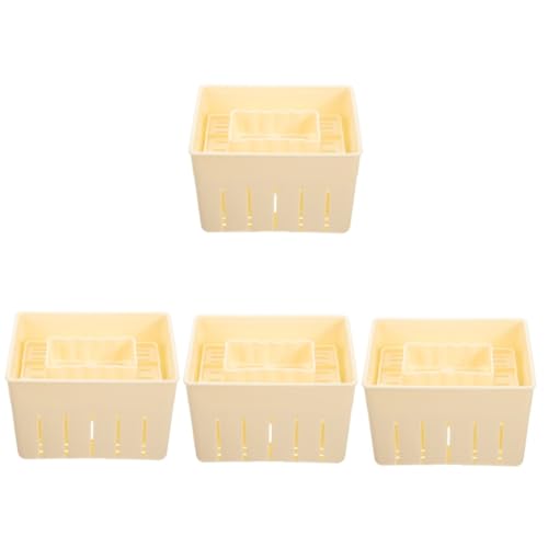 DECHOUS 4pcs Tofu Press Maker Mold Compact Bean Curd Box for Homemade Tofu Soybean Curd Lightweight Easy to Kitchen Tool