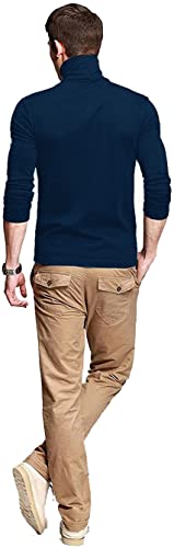 Image of PAUSE Sport Regular fit Solid Men's High Neck Full Sleeve Cotton Blend T Shirts for Men & Boy's (Maroon NPS PACT02191157)