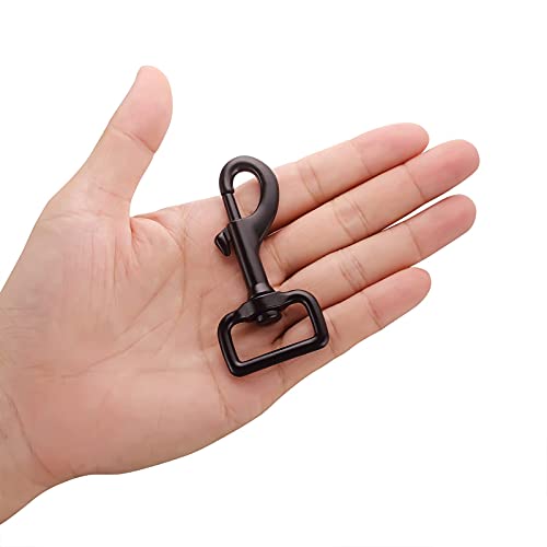 Buclefly Swivel Clips Snap Hooks Black Heavy Duty Dog Leash Clips Dog Leash Clasp Dog Leash Snaps Hooks Trigger Clip Trigger Snaps 1 Inch 4Pcs thumb #2