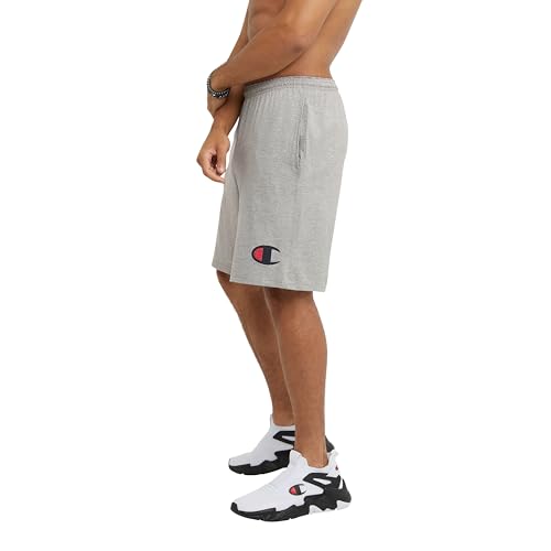 Image of Champion Men Graphic Lounge Short,Standard Fit,7 inch Inseam,Script Logo,Lightweight 100% Cotton Jersy,Available Regular,Big,Tall