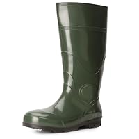 Ladeheid Men's PVC Wellington Boots Rubber Boots Wellies Rain Boots LA-914 (Green, 12 UK)
