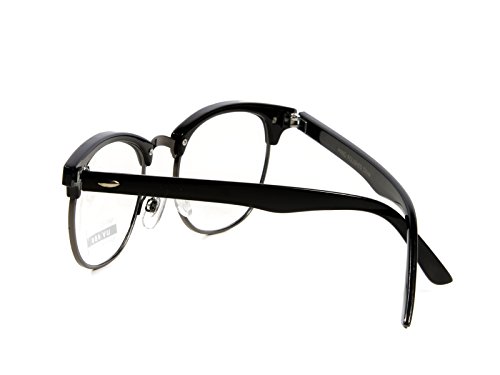 Image of Goson Vintage-Inspired Horn Rimmed Eyeglasses Stylish, UV400 Protection, Perfect for Retro Vintage Fashion, Parties, Outings