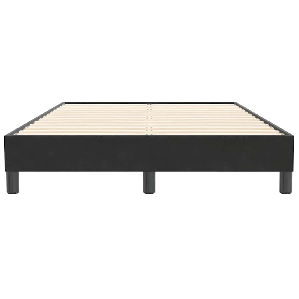 Boxspringbett ohne Matratze 120x200 cm Samtstoff in Schwarz mit Lattenrost für optimalen Schlafkomfort und stabilem Gestell