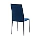 Tuoni, Juego de 4 sillas Moma azul, terciopelo azul, diseño moderno, ideales...