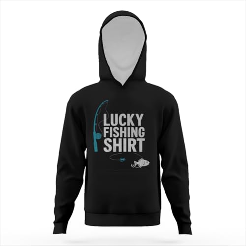 Lucky Fishing Shirt Retro Youth Hoodie with Kangaroo Pocket and Stylish Design3