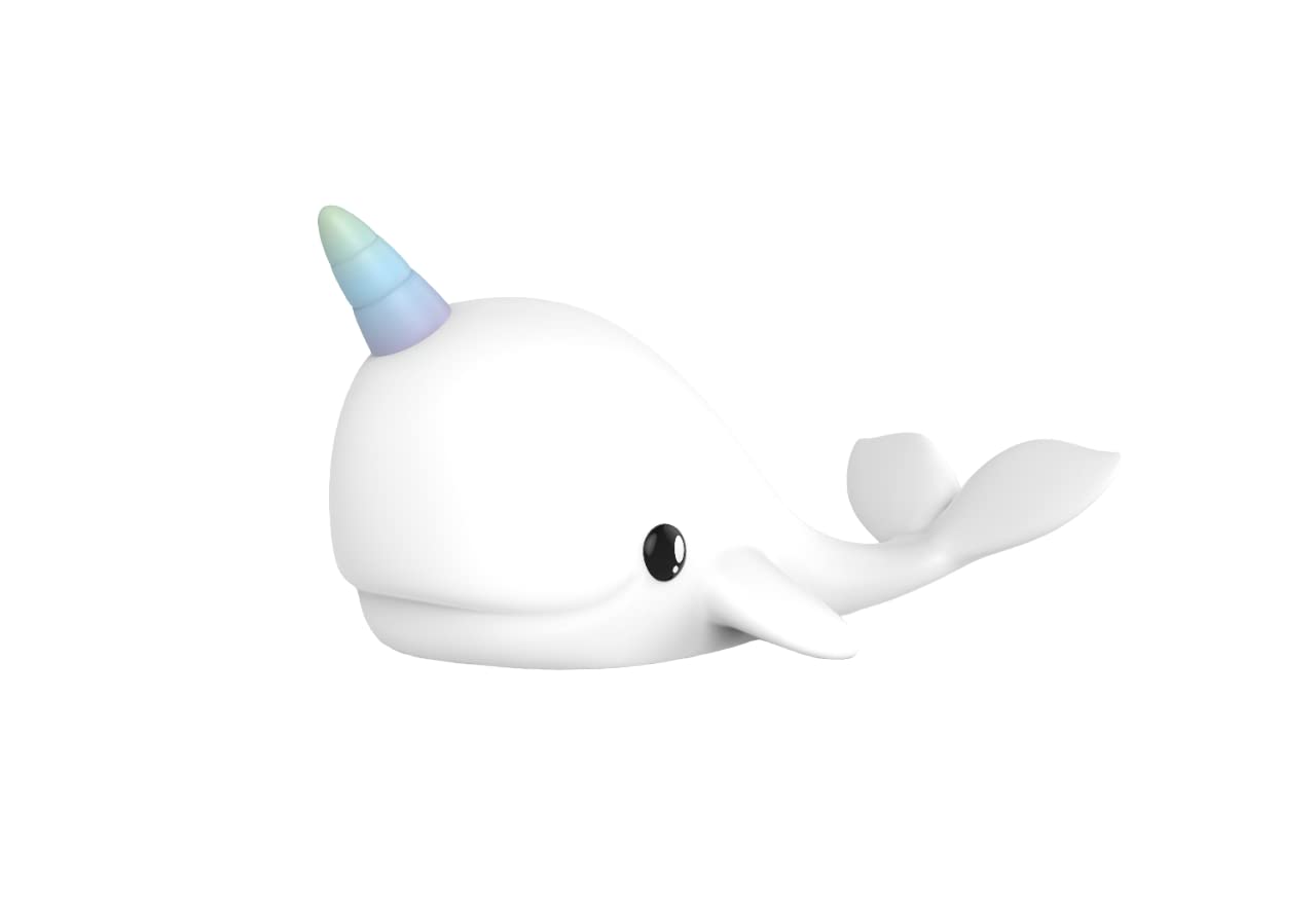 [D]Hink White Dhink Whale Rechargeable Touch Night Light With Timer And Dimmer Function - Multi Colour Lamp And Light