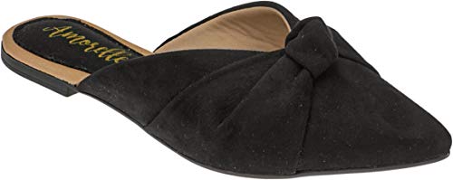 Mule Lumiss Feminino Sapatilha Rasteirinha Sandalia (34, Camurça preto)