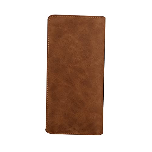 Men's Bifold Leather Breast Pocket Card Holder Purse Suit Long Wallet Checkbook2