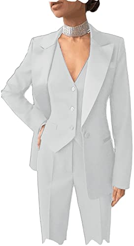 Women Suits for Work Single Breasted Suiting 3piece Sets Single Breasted Lady Suit Set Work Blazer Jacket Pant and Vest