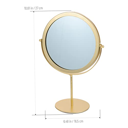 Espejo de maquillaje de escritorio rotatorio con luces miniatura 6