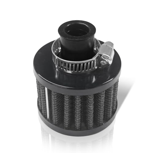 ZIMISI 0.47/12mm Car Cold Air Intake Filter Round Tapered Car Valve Cover Breather Filter High Flow Automotive Filters Fit for Most Cars Motorcycles (Black)