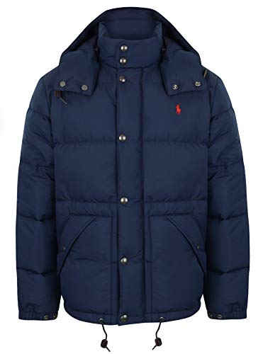 Ralph Lauren - Plumífero para hombre, color azul marino y negro azul marino L