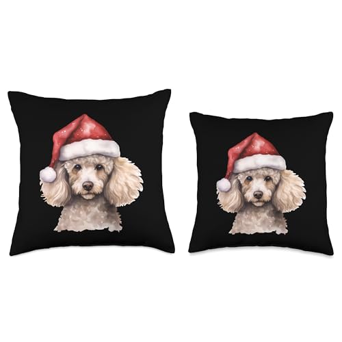 Poodle Christmas Dog Throw Pillow thumb #2