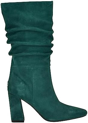 GUESS Women's YEPPY Fashion Boot, Green Suede 310, 5.5 | Image 4