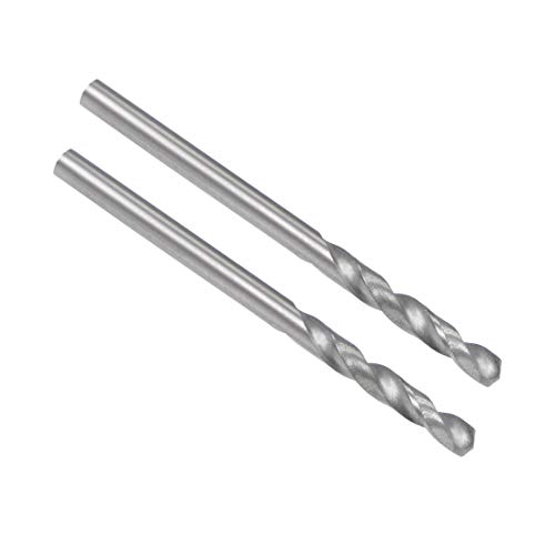 sourcing map 2.25mm Solid Carbide Drill Bits Straight Shank Short Twist Drill Bit for Stainless Steel Alloy Hard Steel, Hardened to 50 HRC, 2 Pcs