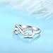 STARCHENIE Infinity Promise Ring 925 Sterling Silver Angel Wings Heart Ring for Women Size 7