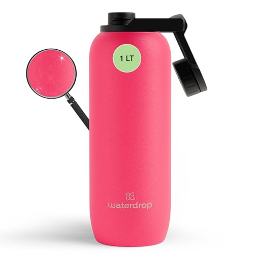 waterdrop® All Purpose Thermosflasche 1L. isolierte Edelstahl Trinkflasche. 24h kalt - 12h heiß. auslaufsicher & bruchsicher