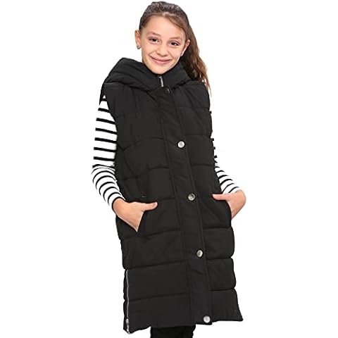 A2Z 4 Kids Hooded Longline Padded Gilet Cover