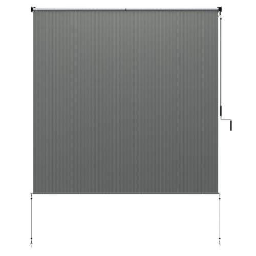 OOTONAT stores enrouleurs patio 4' l x 8' h protection UV 90% gris foncé