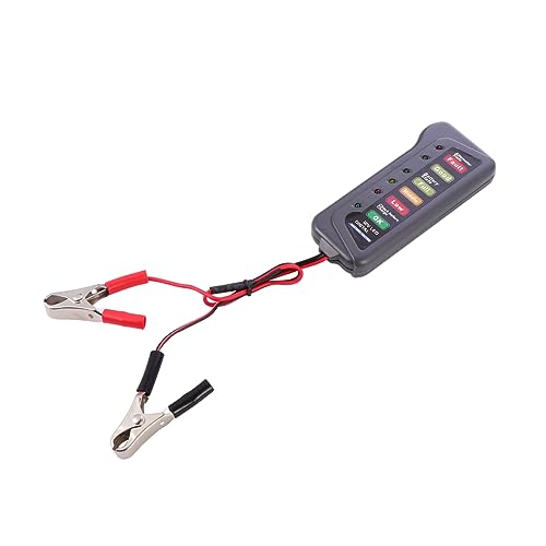 GRIRIW Smart Battery Tester LED Light Analyzer for Accurate Battery Status Durable Battery Measurer with Security Protections for Home Rv Golf Cart and Automotive Use