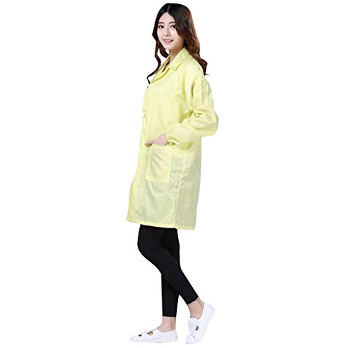 Protective Clothing Impervious Isolation Gown Nurse Outfit Disposable Surgical Gown Antistatic Gown Dust-Free Clothing (XXX-Large, Yellow)