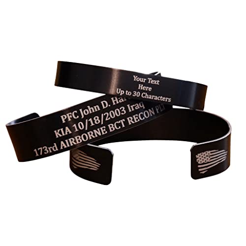 B EST BRADLEY'S CUSTOM 2019 Military Memorial Bracelet POW MIA Hero Remembrance