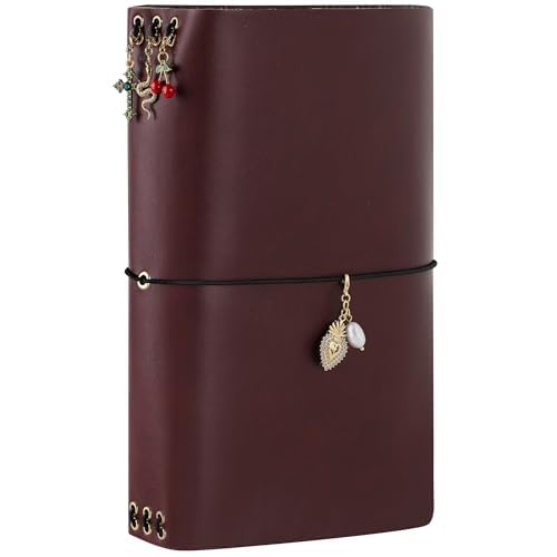 Litvana Leather A5 Travelers Notebook Journal Planner Cover with Charms โ image 1