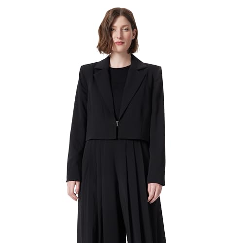 DEE OCLEPPO Women's Alice Cropped Jacket with Clasp Front Closure Standard
