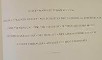 MANUALE TYPOGRAPHICUM, 100 TYPOGRAPHICAL ARRANGEMENTS B00KM5MHG8 Book Cover